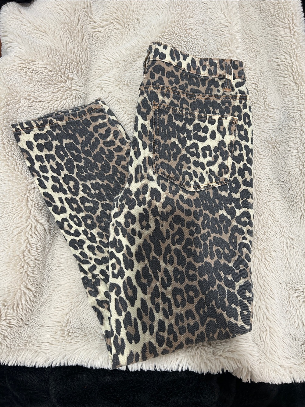 Oat New York Leopard Skinny Jeans - Brown, Black